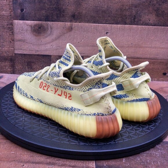 ADIDAS YEEZY 350V2 SEMI FROZEN YELLOW MENS ATHLETIC SHOES STREETWEAR SIZE 11 - Picture 6 of 9